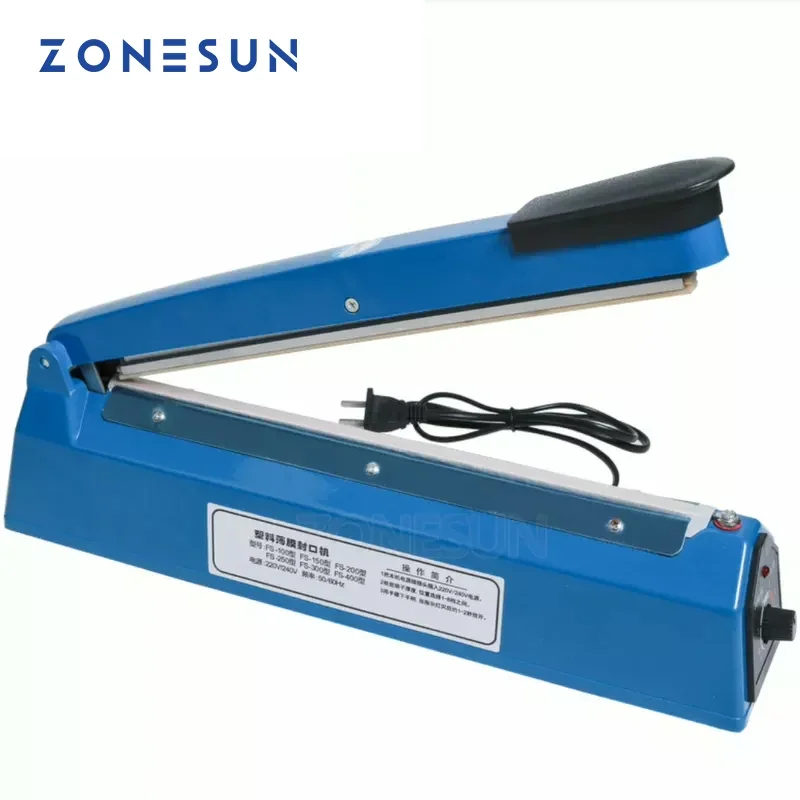 Plastic Bag Impulse Heat Sealer - آلة ختم يدوية بالحرارة ZONESUN ZS-FS200