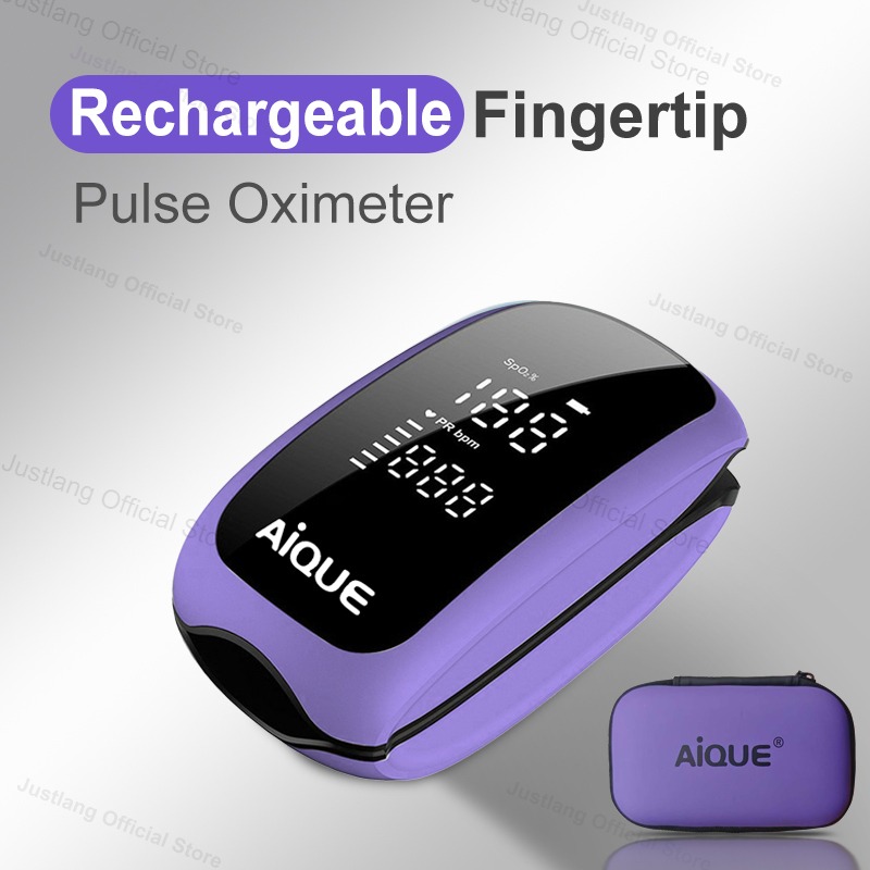 AiQUE الأرجواني قابلة للشحن مق - مراجعة Pulse Oximeter Fingertip Rechargeable وسعره