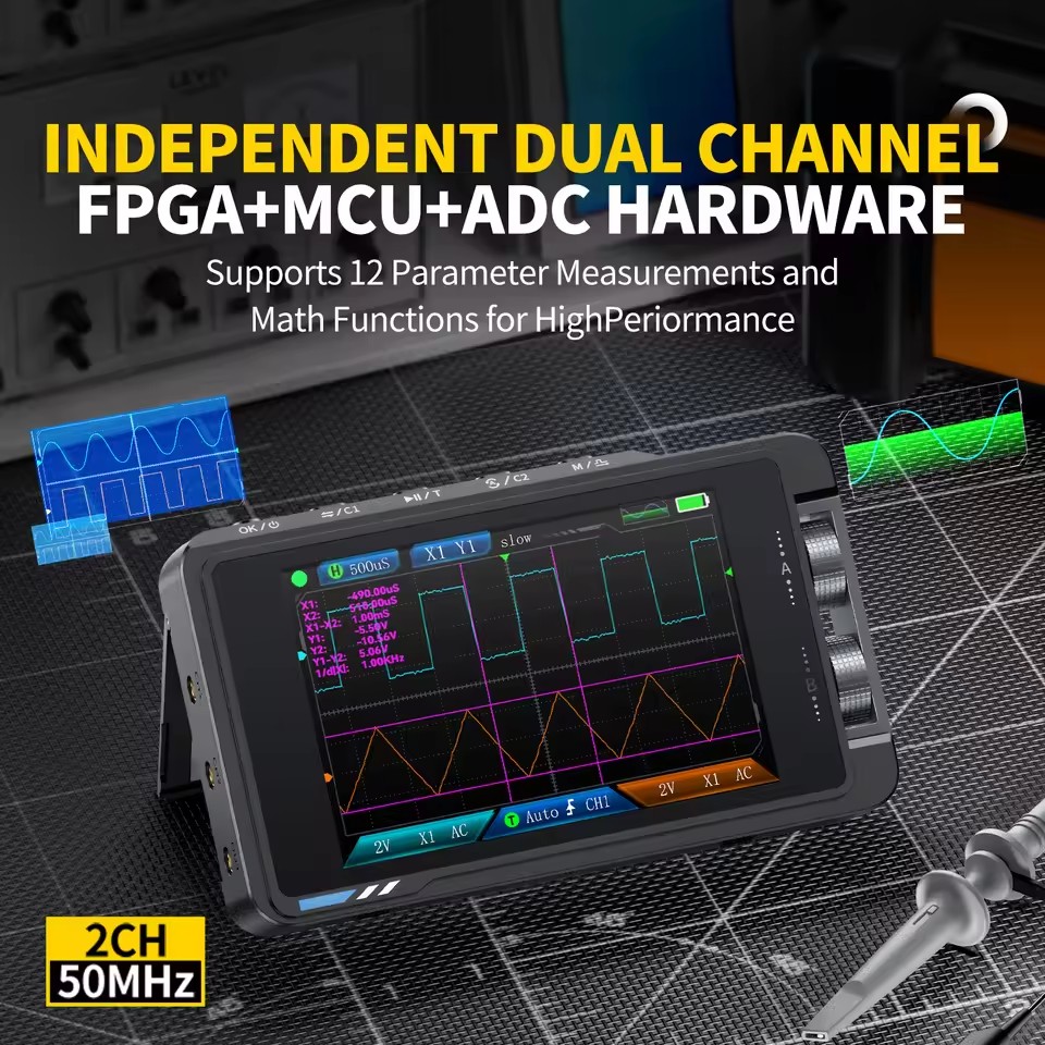 جهاز راسم ذبذبات رقمي محمول FN - مراجعة Fnirsi Digital Oscilloscope Handheld وسعره