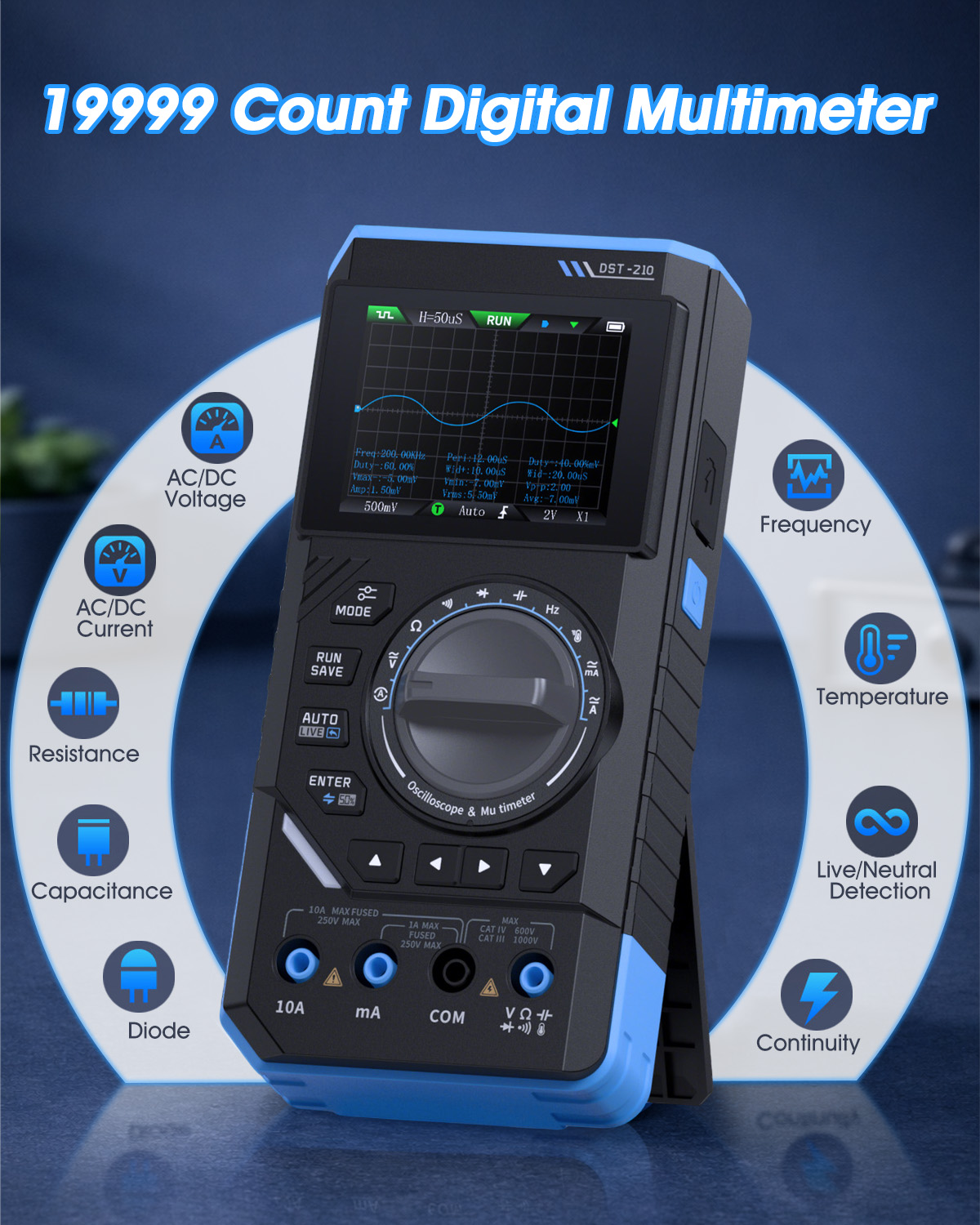 جهاز راسم ذبذبات محمول FNIRSI  - مراجعة Fnirsi Digital Oscilloscope Handheld وسعره