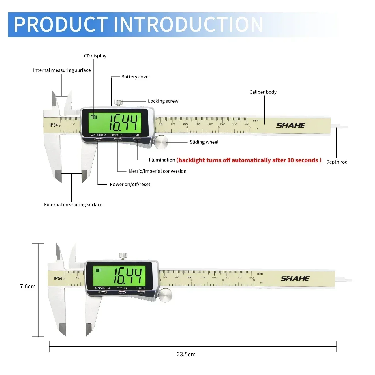 SHAHE-الفرجار الورنية الرقمية  - مراجعة Digital Caliper 150Mm Stainless Steel وسعره
